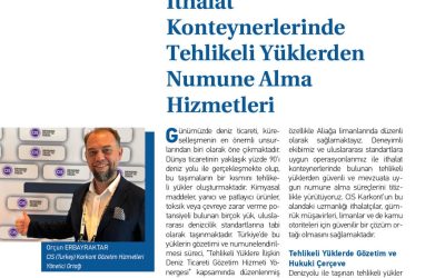 “İthalat Konteynerlerinde Tehlikeli Yüklerden Numune Alımı “- Denizci Haber Dergisi