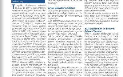 “Türkiye’de Uluslararası Gözetim Hizmetleri ve 2026 Yılı Görünümü”- Denizci Haber Dergisi